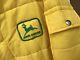 Vintage John Deere Trucker Patch Puffer Jacket Farm Tractor AGriculture Med RARE