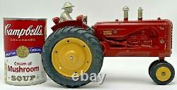 Vintage Massey Harris Toy Metal Red Farm Tractor 44 with Driver