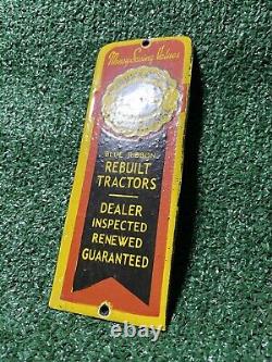 Vintage Mccormick Deering Porcelain Sign Tractor Farm Equipment Dealer Gas Oil