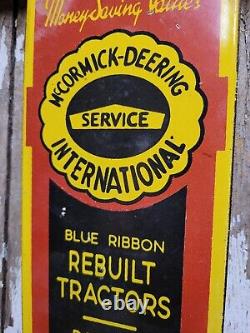 Vintage Mccormick Deering Porcelain Sign Tractor Farming Oil Gas Station Service