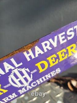 Vintage Mccormick Deering Sign Farm Gas Engine International Harvester Tractor