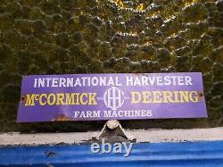 Vintage Mccormick Deering Sign Tin Metal Farm Tractors International Harvester