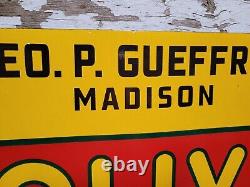 Vintage Oliver Porcelain Sign Farm Equipment Tractor Dealer 25 Farming Machine