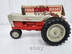 Vintage Original 1/12 Hubley Ford 6000 Diesel Toy Tractor With Box Farm