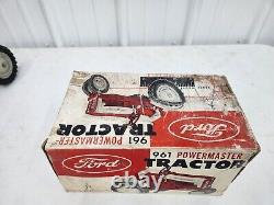 Vintage Original 1/12 Hubley Ford 961 Powermaster Toy Tractor With Box Farm
