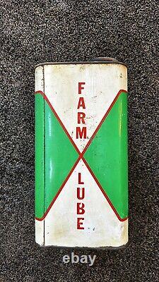 Vintage Original 2 Gallon Oil Can Farm Lube Great Tractor Graphics