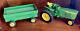 Vintage Original Ertl 1/16 John Deere 3010 Toy Tractor Metal Rims WithTrailer HTF