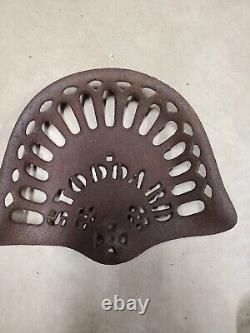 Vintage STODDARD Cast Iron Tractor Seat Implement Farm Tool
