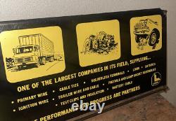 Vintage lawson truck crane tractor car mechanic gas oil metal sign crane farm