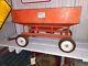 Vintage pedal tractor wagon gravity box farm implement