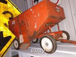 Vintage pedal tractor wagon gravity box farm implement
