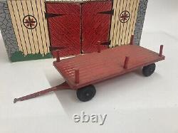 Vtg Hubley Farm Set No 90 Hubley Barn Box Hubley Tractor Complete Set 1/12 Scale